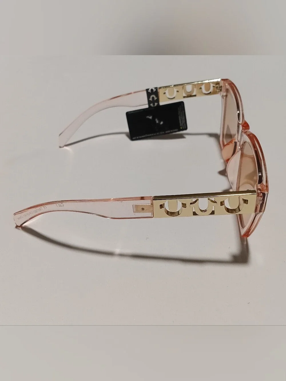 True Religion Women's Pink Transparent Rectangle Sunglasses Brand New With Tag